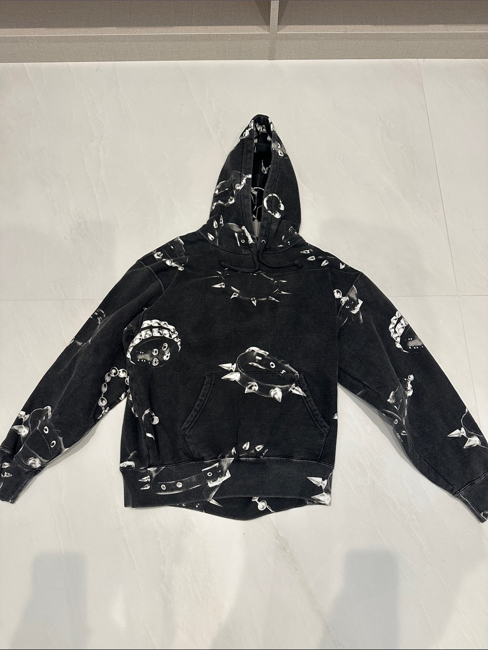 Supreme Black Spiked Graphic Hoodie